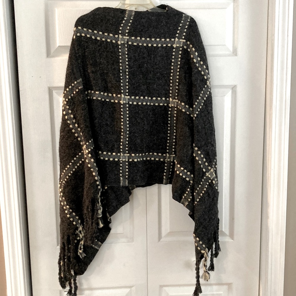Soft wool poncho